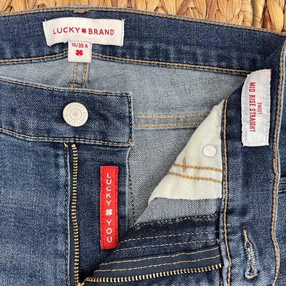 Lucky Brand Sweet Mid Rise Straight Jeans Women's Size: 10/30A - Picture 5 of 5